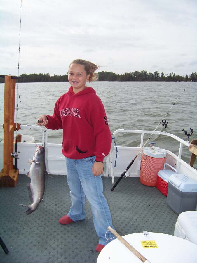 Kayla with her first fish of the day!  9-21-08 